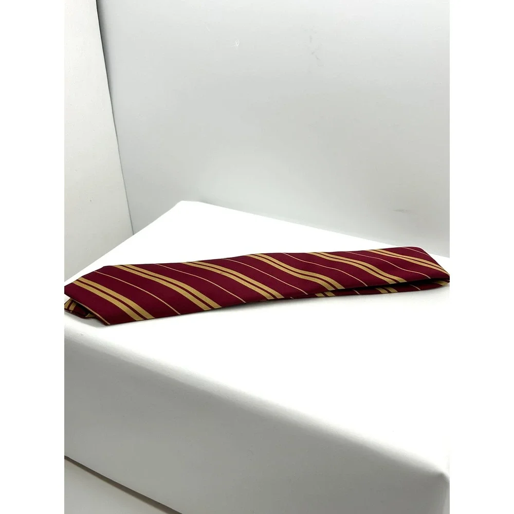 NWT Harry Potter Wizard Tie Burgundy Gold Striped Cosplay Costume Necktie